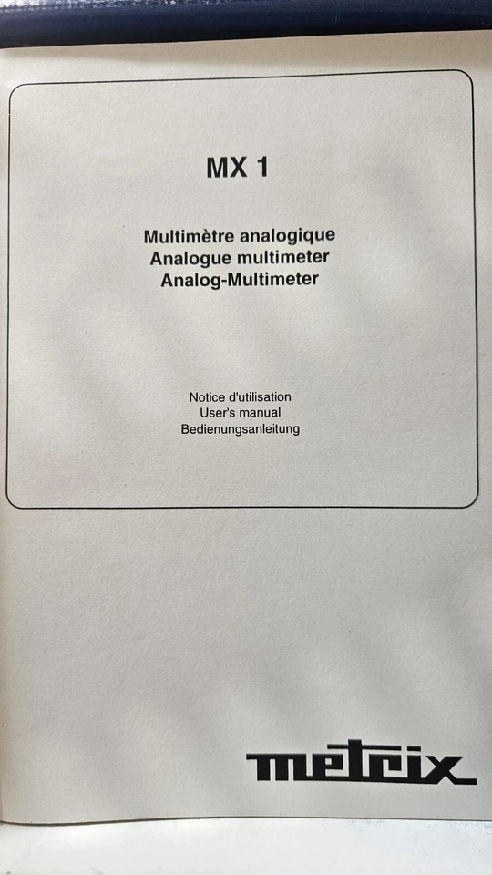 Metrix MX1 Multimeter Voltmeter Amperemeter Ohmmeter von 1996 - Bild 2 von 4