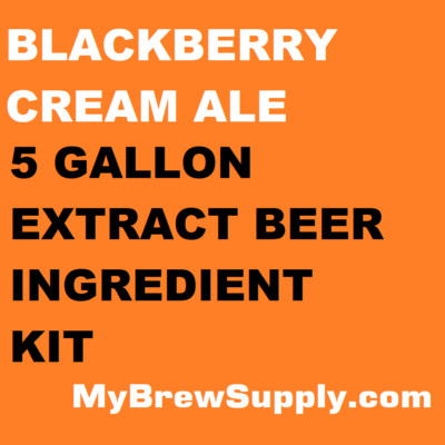 Blackberry Cream Ale Homebrew 5 Gal Beer Extract Ingredient Kit - My Brew Supply