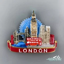 Landmarks of London UK Tourist Souvenir 3D Resin Refrigerator Fridge Magnet Gift