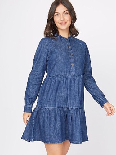Long Sleeved Tiered Dress Sizes 