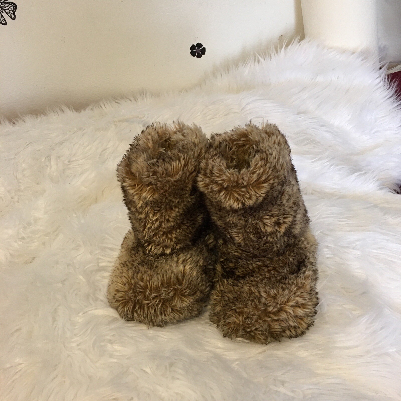 Faux Fur Slipper Boots | eBay
