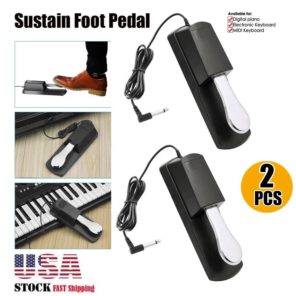 2PCS Electronic Piano Keyboard Sustain Pedal Foot Switch for
