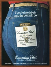 1983 Canadian Club Whiskey Vintage Print Ad/Poster 80s Man Cave Bar Art Decor