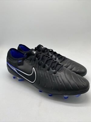 Nike Legend 10 Elite FG Black Chrome Hyper Royal DV4328-040 Men's Size 6