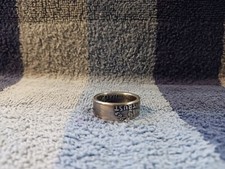 Handcrafted 1963 Franklin 90  silver half dollar coin ring sizes 11- 1/2