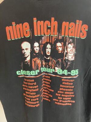 nine inch nails vintage tシャツ Vintage 1995 Nine Inch Nails T-Shirt – Mills Vintage USA