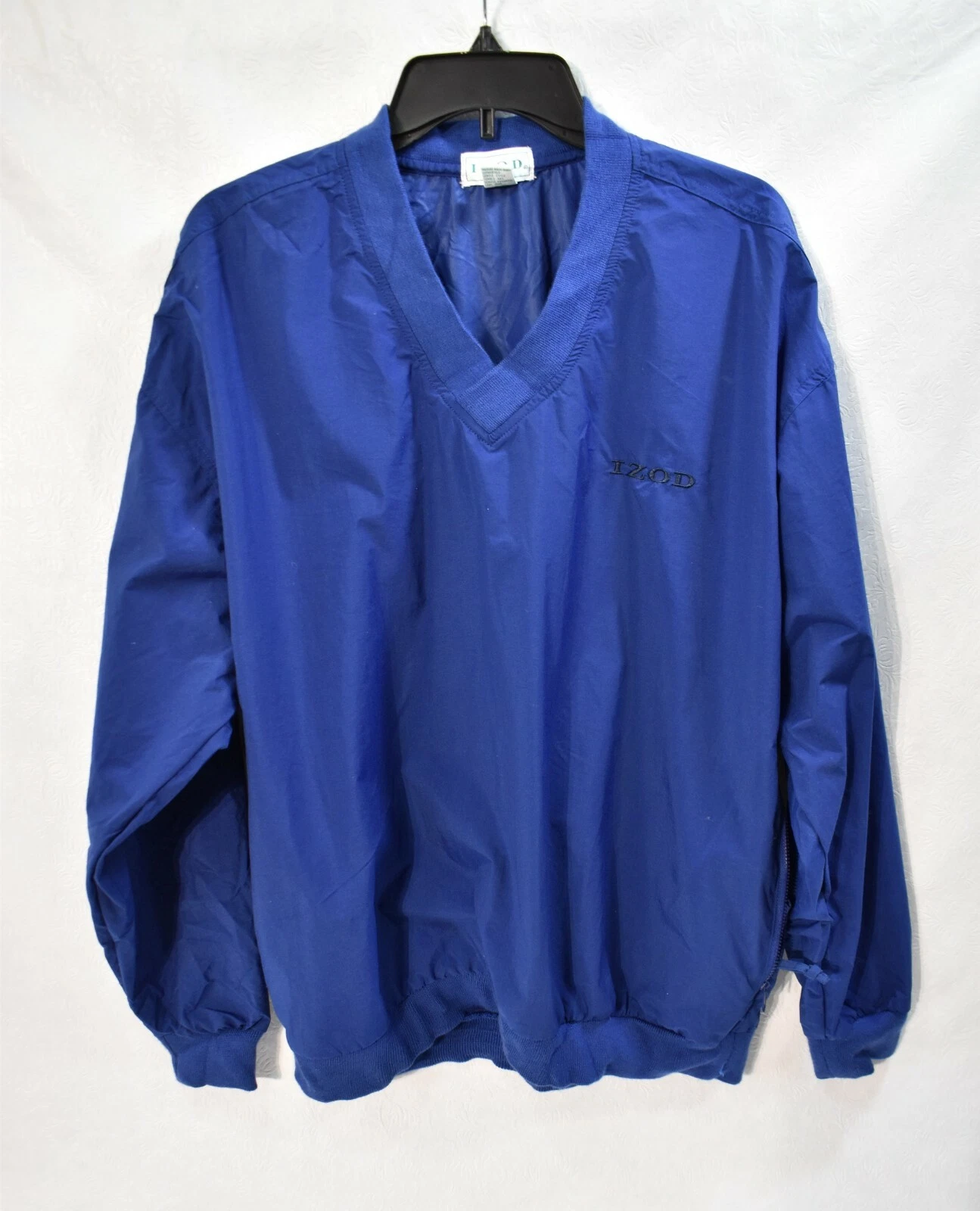 Izod Packable Anorak Jacket Golf Size Medium Blue Men's