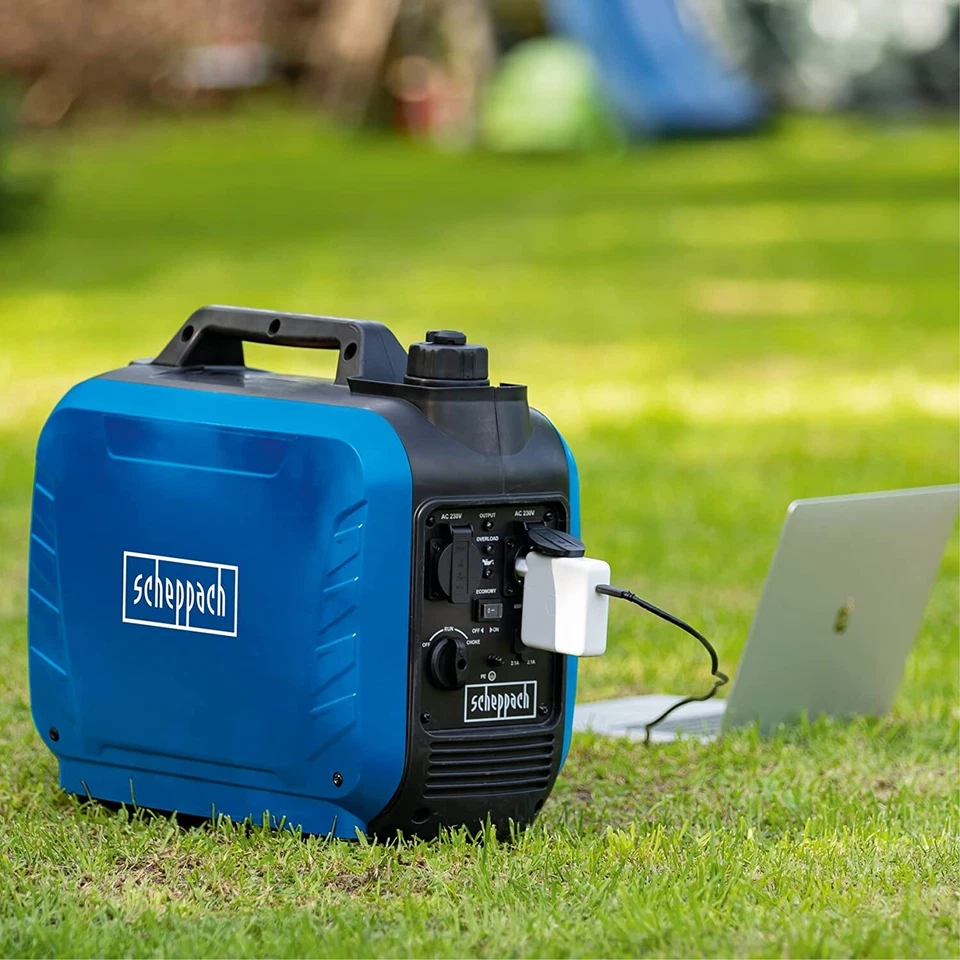 Scheppach Inverter Stromgenerator Stromerzeuger SG2500i | 2x230V | 2000W - 64dB - Bild 2 von 4