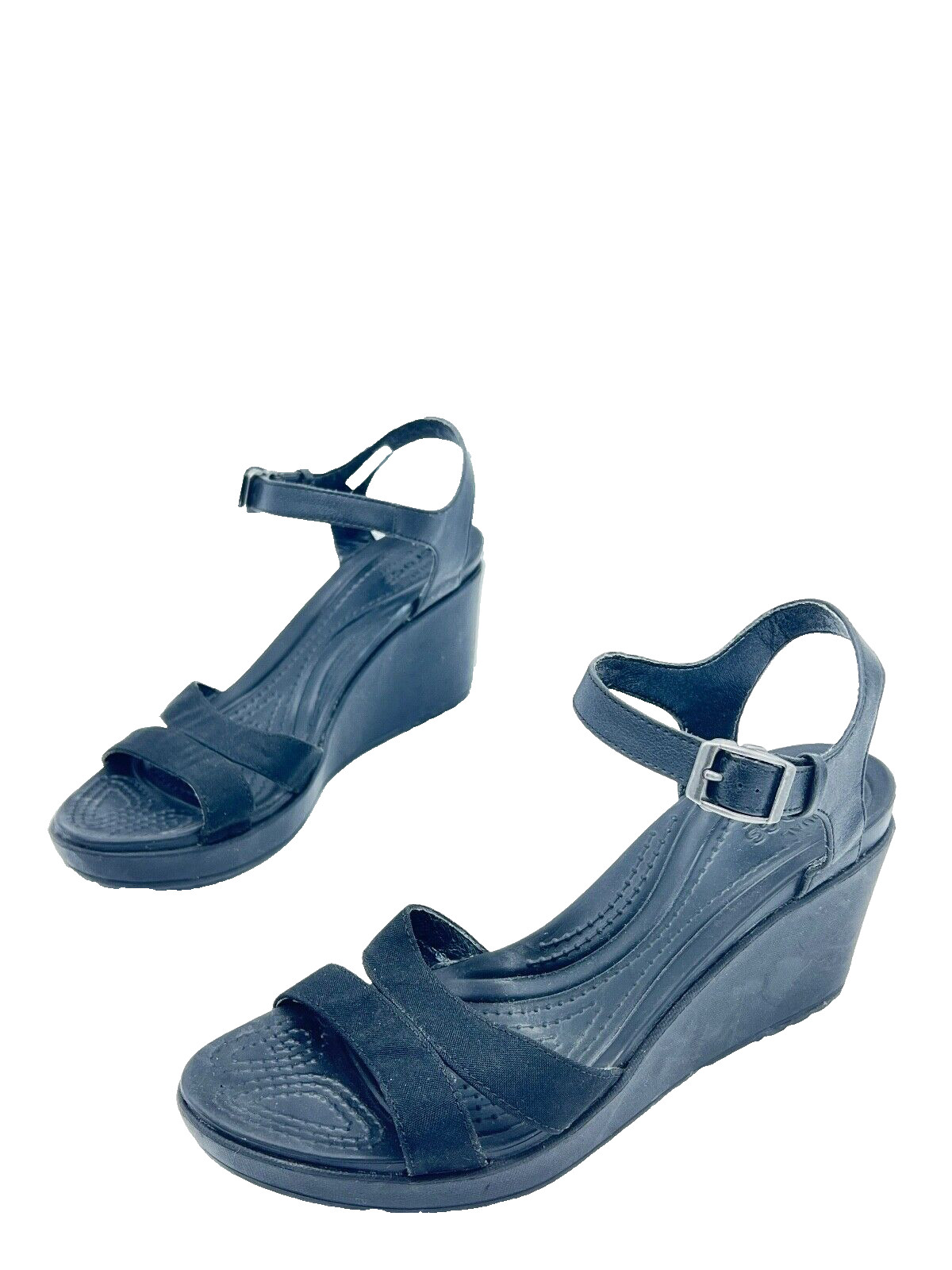 Crocs Leight Sandalias Cómfort Negro Para Mujeres T.39-40 US.W9 UK.7