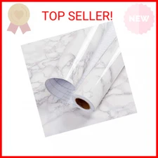 practicalWs Glossy Marble Wall Paper Granite White/Grey Kitchen Countertop Cabin