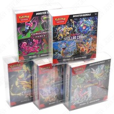 Pokemon Protective Clear Case for New Booster Bundle Design (x10) - Fast Ship