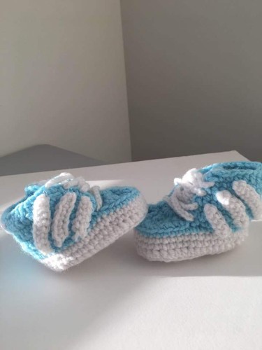 Babyschuhe, Babyturnschuhe, Baby gehäkelt, Neugeborenenschuhe, Säuglingsschuhe, Tennis - Bild 36 von 170