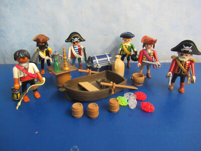 6x Piraten  Truhe  Boot Figuren 5135 6678 Piratenschiff Playmobil 4536