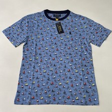 Polo Ralph Lauren Boys Size XL 18-20 Sail Boats Short Sleeve Blue T-Shirt