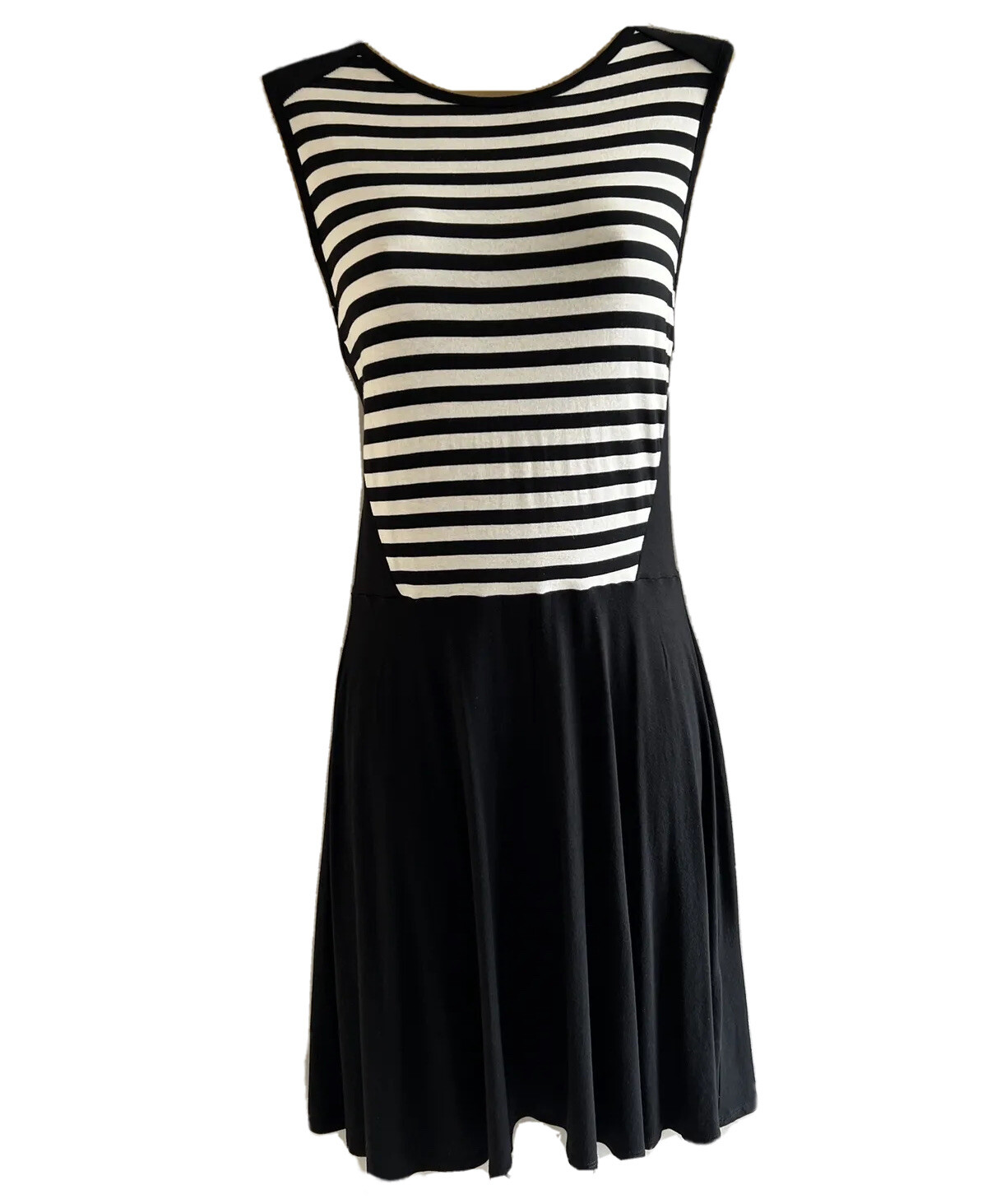 Damas Vestido Marinero Bretón Rayas Estilo Patinador Mujeres Reino Unido 10