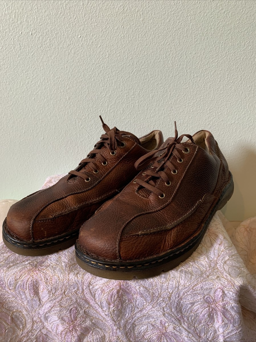 Dr. Martens Brown Leather Round Toe Lace-Up Oxfords Men's Shoe