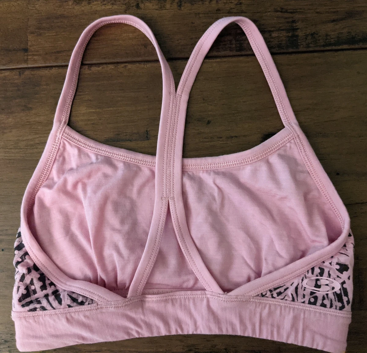 NWOT Icebreaker Merino Wool Tiki Sports Bra XS pink/grey