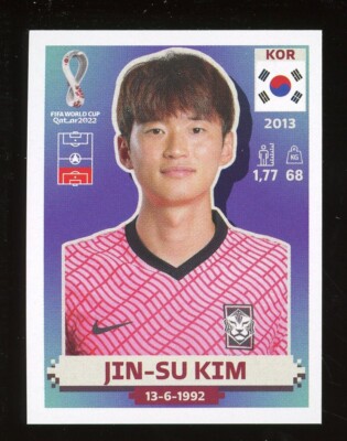 2022 Fifa World Cup Panini Sticker Qatar JIN-SU KIM Korea Republic KOR9