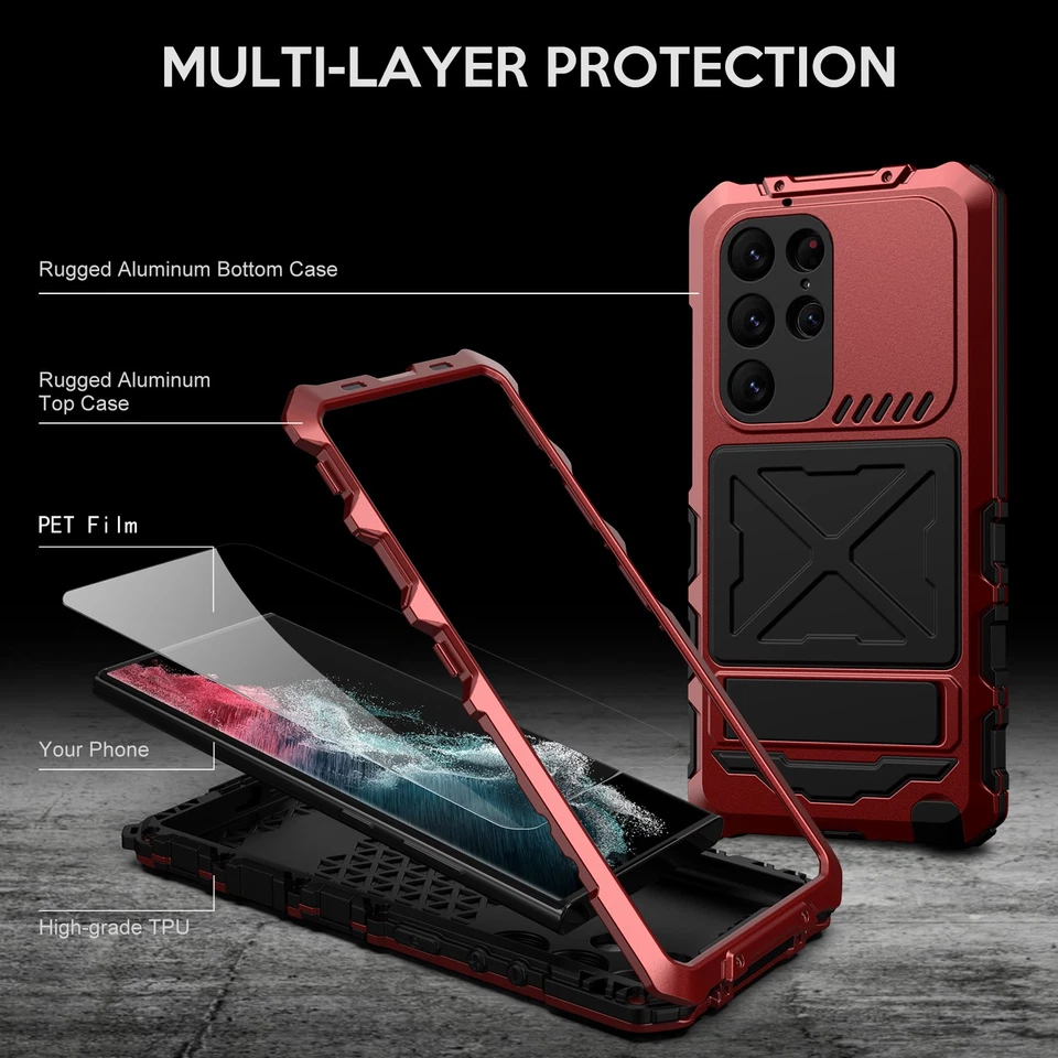 Capa suporte à prova de choque metal sem parafuso para Samsung Galaxy S23 S24 Ultra - Imagem 2 de 2