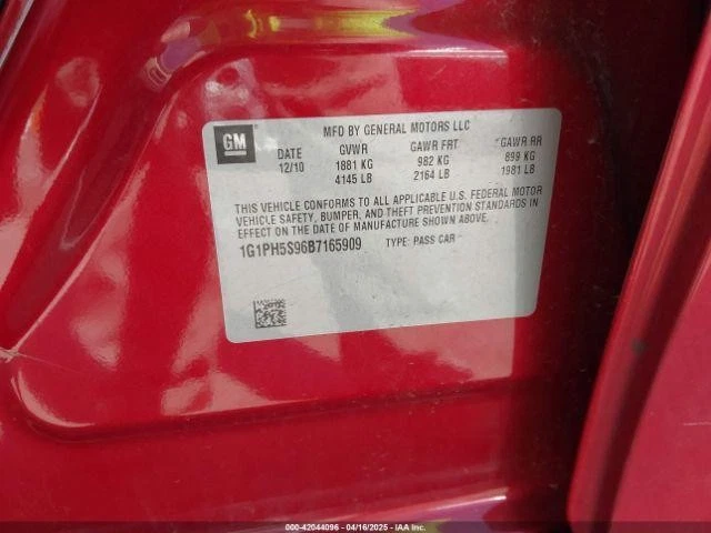 Used Left Curtain Air Bag fits: 2011 Chevrolet Cruze front driver roof Left Grad Foto 4 de 4