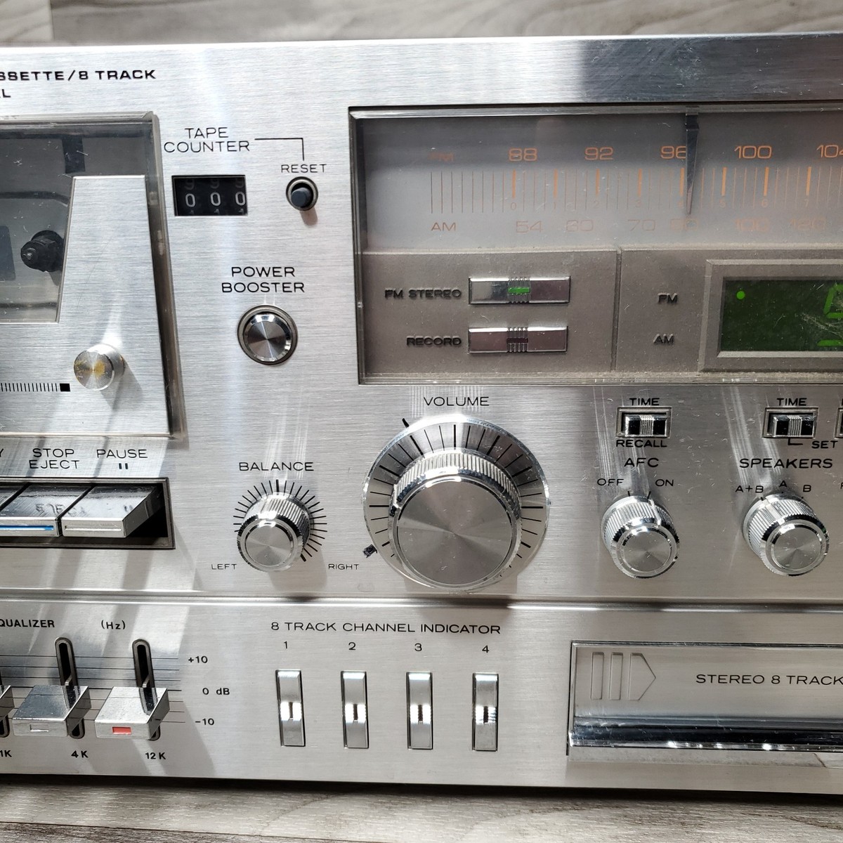YORX Model M2681 Stereo Cassette /8 Track Receiver W/ S-12
