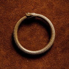 Brass Original Brass Snake Ring Keychain Bite Ouroboros Key Pendant Mens Gift