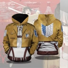 Attack On Titan Cosplay Coat Shingeki no Kyojin Scouting Legion Hoodie Pullover