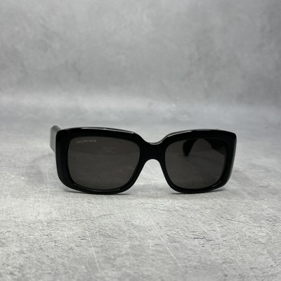 Size OS - Balenciaga Square Rectangle Sunglasses Black/Black/Grey *pre-owned* BA