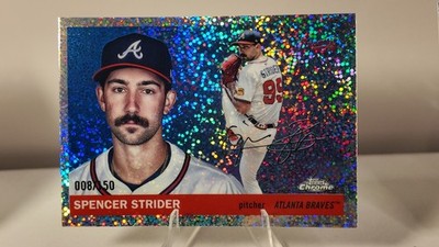 2025 Topps Chrome Platinum SPENCER STRIDER No. 148 SPECKLE REFRACTOR #/150! 🔥🔥