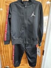 Jordan Boys 2-Piece Set Size 4T Black Red Jacket Pants 75A449-023