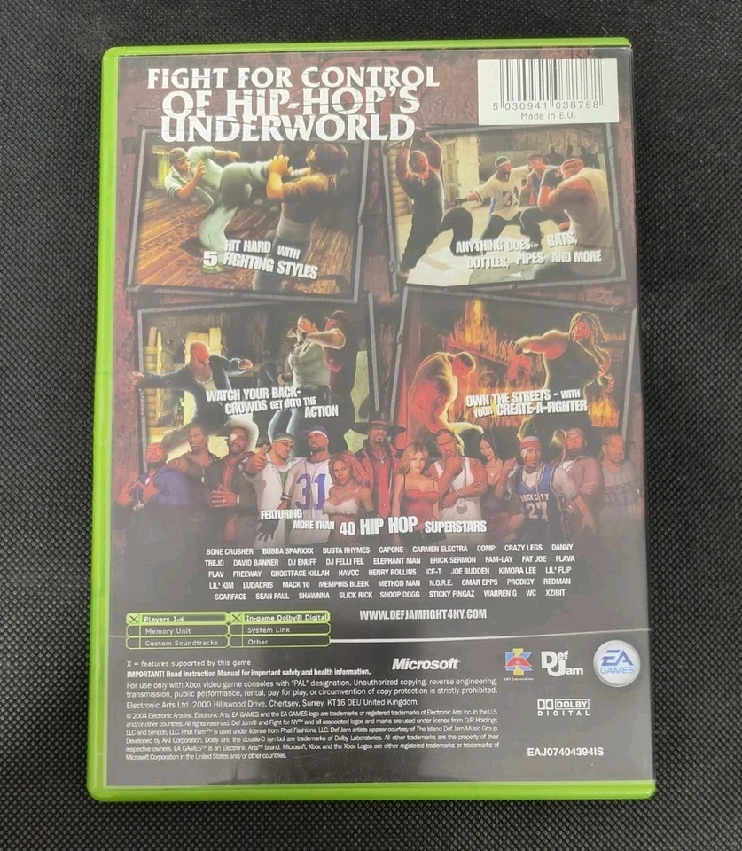 Def Jam: Fight For NY New York Microsoft Xbox PAL Complete AUs Ver VGC Mint Disc - Image 4 of 4
