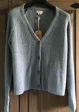 Fat Face Heather Marled Cardigan Blue/Cornflower UK10