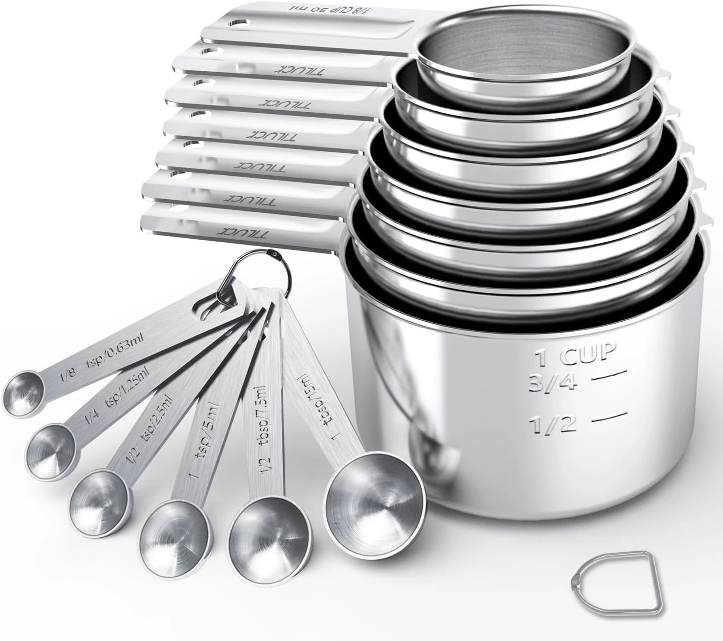 Stainless Steel Measuring Cups & Spoons Set,Coffee Scoop Spoon,Kitchen Gadgets f
