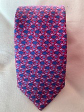 Vineyard Vines Men  s 100 Silk Tie Necktie Pink W/ Fish Pattern NWOT