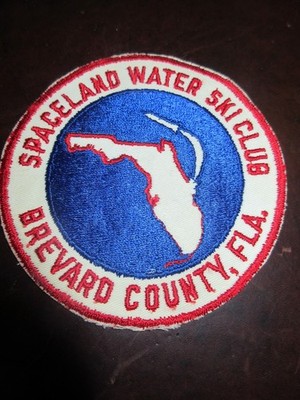 Vintage SPACELAND SKI CLUB Brevard County Florida WATER SKIING Sew On Patch 1960