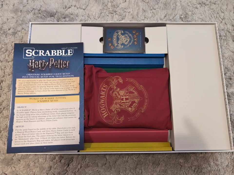 SCRABBLE: World of Harry Potter Magical Hogwarts Wizarding Board Game- New Other - Image 3 of 4