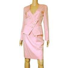 CHRISTIAN DIOR Skirt Suit Size 9 Equivalent Vintage Pink Womens Spring Autumn W