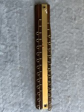 Vintage Tie Scarf Belt Closet Rack Hanger Holder Wall Mount Organizer Wood Brass