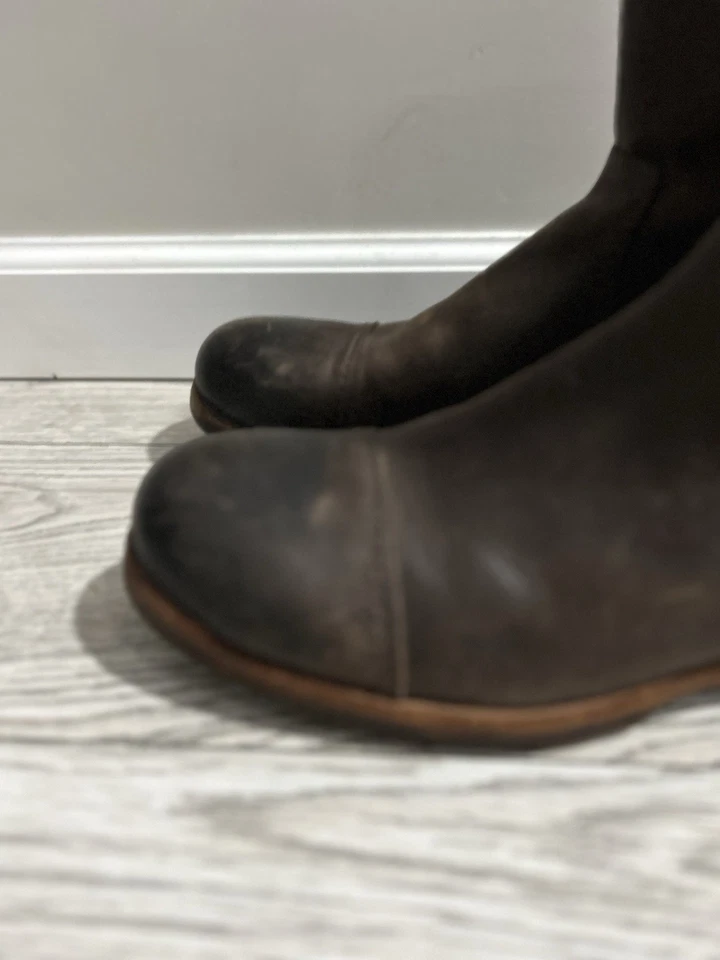 Botas de Motociclista UGG Rockville Para Hombre EE. UU. 13 Marrón Cuero Hebilla Moto Botas de pantorrilla Foto 2 de 4