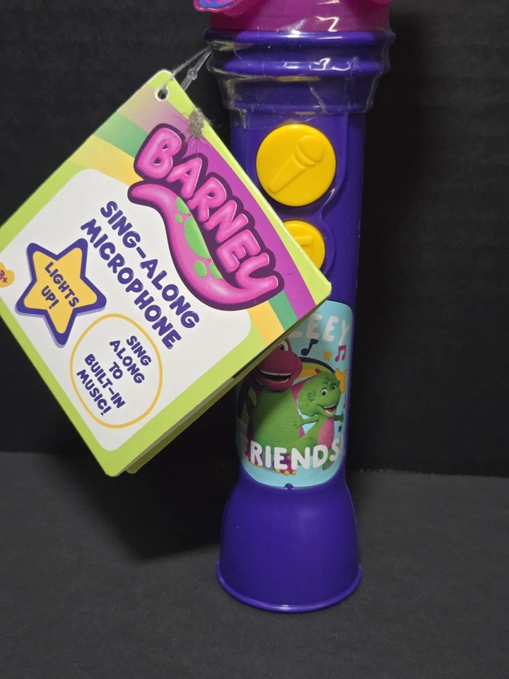 Barney’s World Sing-Along Microphone Toy in hand ready to ship!  - Image 4 of 4