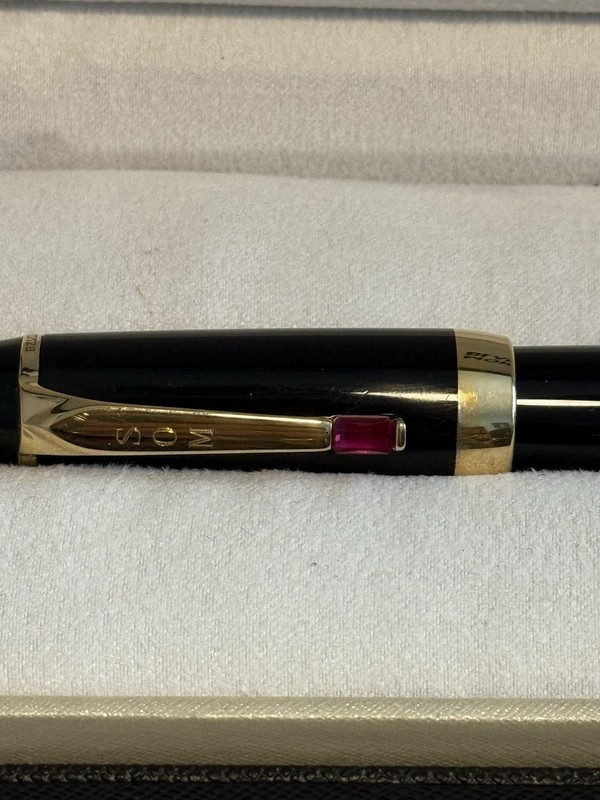 MONTBLANC “Boheme” Rollerball,23K GP ,Ruby, Used,SOM Initial,FRANCE 🇫🇷