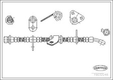 Bremsschlauch CORTECO 19032246 für EJ EC EG HONDA EE ED CIVIC CRX 4 Hatchback EF