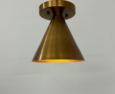 Timeless Raw Brass Ceiling Lamp Handcrafted Elegant For Your Home Decor