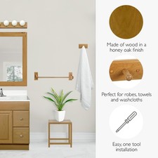 Design House Dalton 4-Piece Wood Bathroom Hardware Kit in Honey Oak