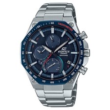 Casio Edifice Chronograph Men's Watch Blue , silver stainless EQB-1100AT-2A