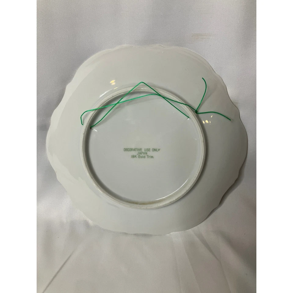 Plato Decorativo La Última Cena Jesús Arte Religioso Borde Oro 18K Japón Foto 3 de 4