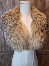 Vintage Genuine Fox Fur Collar Stole Wrap Detachable 26" Plush