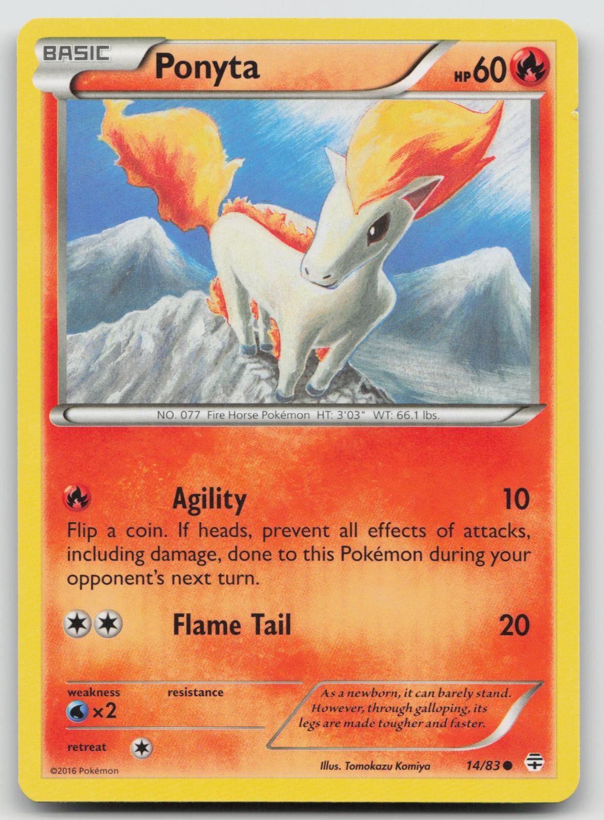 Ponyta 14/83 Generations Tomokazu Komiya Pokemon MP