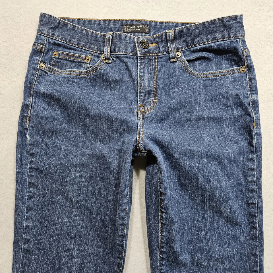 Madison Modern Bootcut Jeans Womens 6 Blue Medium Wash Mid Rise Curvy Stretch - Image 2 of 4