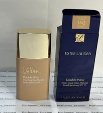 ESTEE LAUDER Double Wear Sheer Long-Wear Makeup 3N2 Wheat 1 Oz. 30 ml SPF 19 New